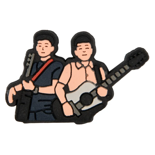 Hot Sale Movie Characters Croc Shoe Charms Women Men Clog Shoes Decorations Gesture Finger-guessing Game Bracelet Accessories p7355