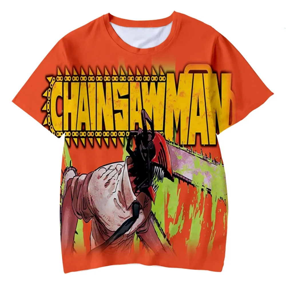 

Anime Manga T-Shirts Chainsaw 3D Print T Shirt Fashion Kids Casual Boys Girls Unisex Kawaii Casual Round Neck Tshirt Clothes