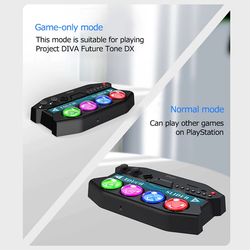 Фото Проводной игровой контроллер Ipega PG-P4016 для Sony PS4 Playstation 4 Slim Pro со светодиодной сенсорной панелью Hatsune Miku Dance Revolution №4