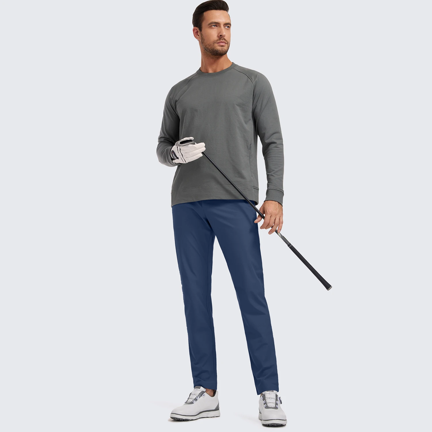  CRZ YOGA Mens All Day Comfy Golf Pants - 30/32/34 Quick Dry  Lightweight Work Casual Trousers