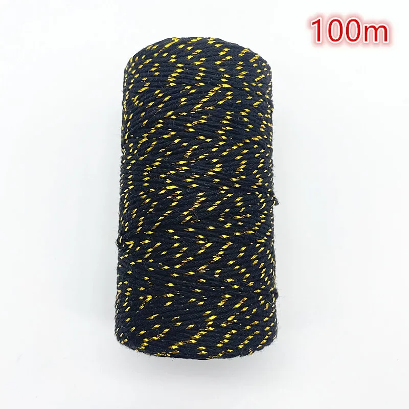 New 10yard-100m Two-color Cotton Thread Cotton Thread Home Decor Handmade Christmas Gift Craft DIY Packaging Material - 3
