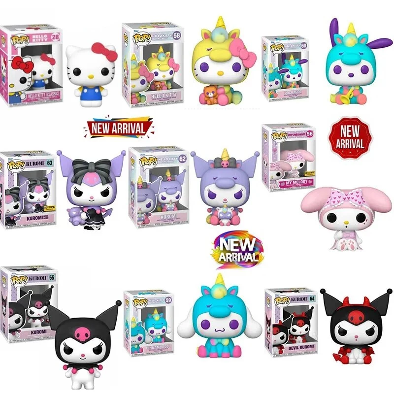 funko pop Hello Kitty my melody Kuromi #28#56 Action Figure Collection  Model Toys Girls Gifts