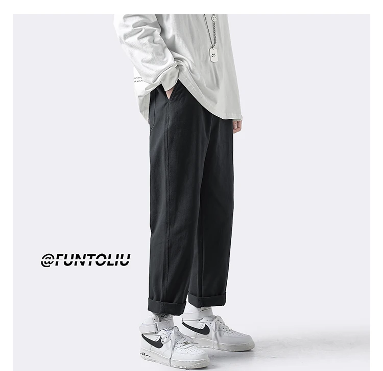 cargo jeans KAPMENTS Men Harajuku Vintage Cargo Pants 2022 Overalls Man Korean Fashions Solid Wide Leg Joggers Pants Casual Black Sweatpants orange cargo pants