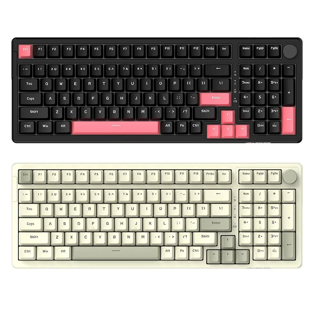 게이밍 기계식 키보드 PBT 키캡, 유선 기계식 키보드, PC 데스크탑 노트북용 USB C 타입 게이밍 키보드, 99 키