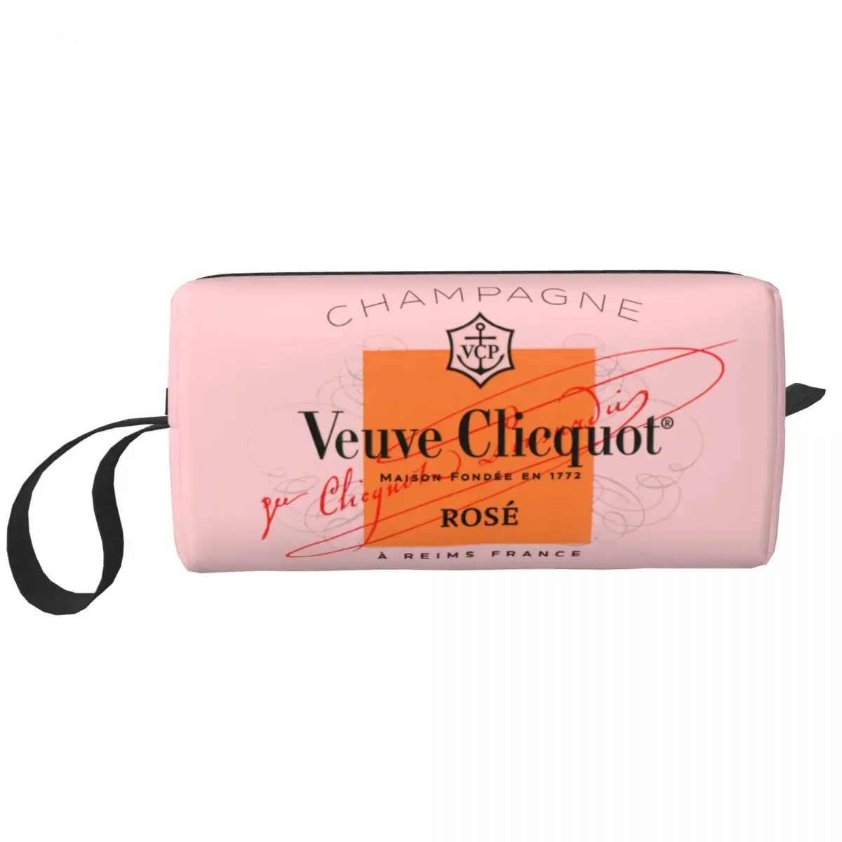 Luxury Champagne Makeup Bag Women Travel Cosmetic Organizer Fashion Clicquot Veuves Storage Borse Da Toilette