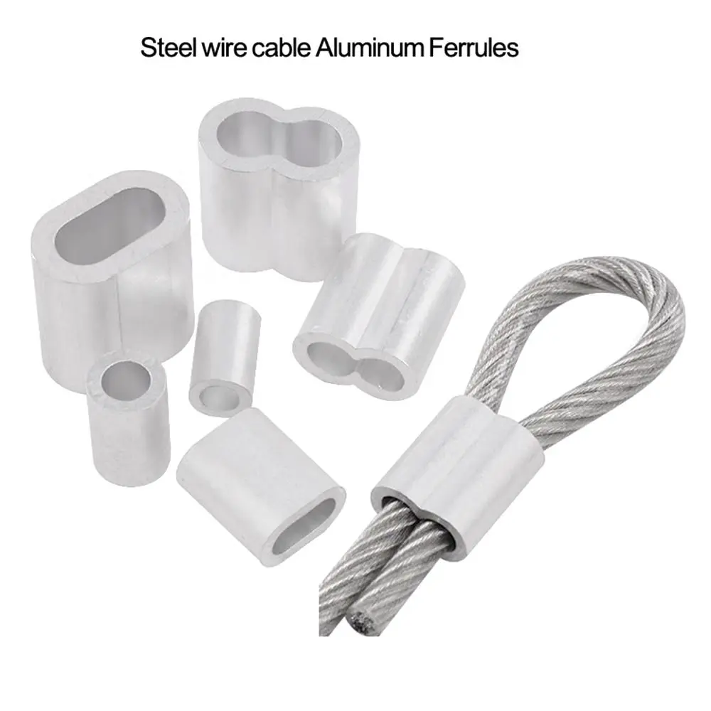 Aluminum Double Hole Cable Crimp Sleeves for Wire Rope