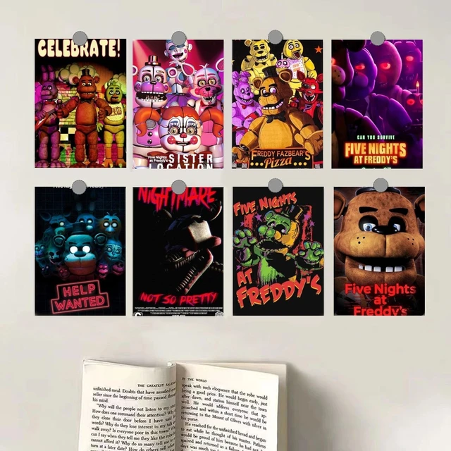 Fnaf Five-night-At-Freddys Anime Game Poster and Print Canvas Painting  Cartoon Bear Wall Art Picture for Room Home Decor Cuadros - AliExpress