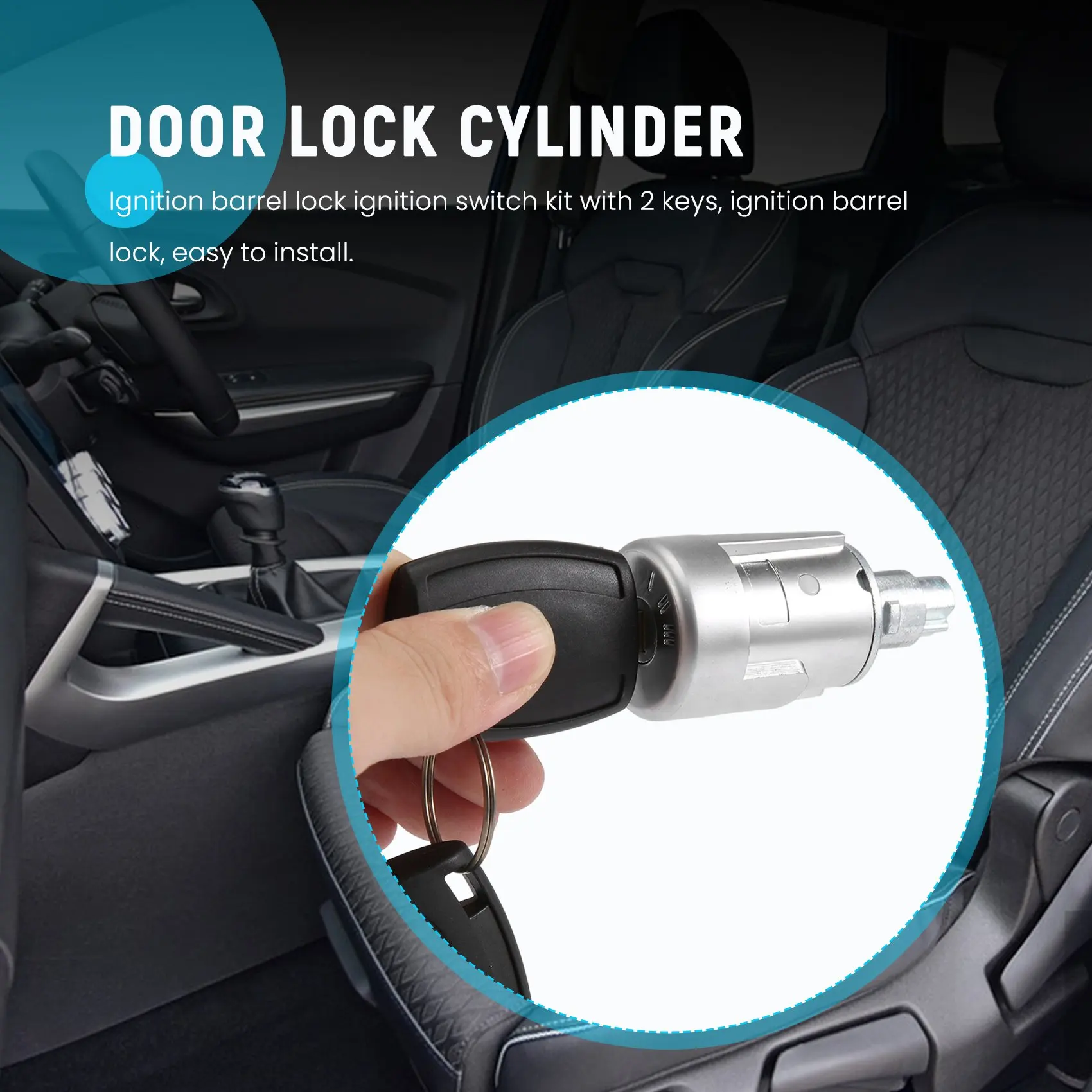 Ignition Barrel Lock Ignition Switch with 2 Keys Kits for Ford Transit Transit MK8 1926227