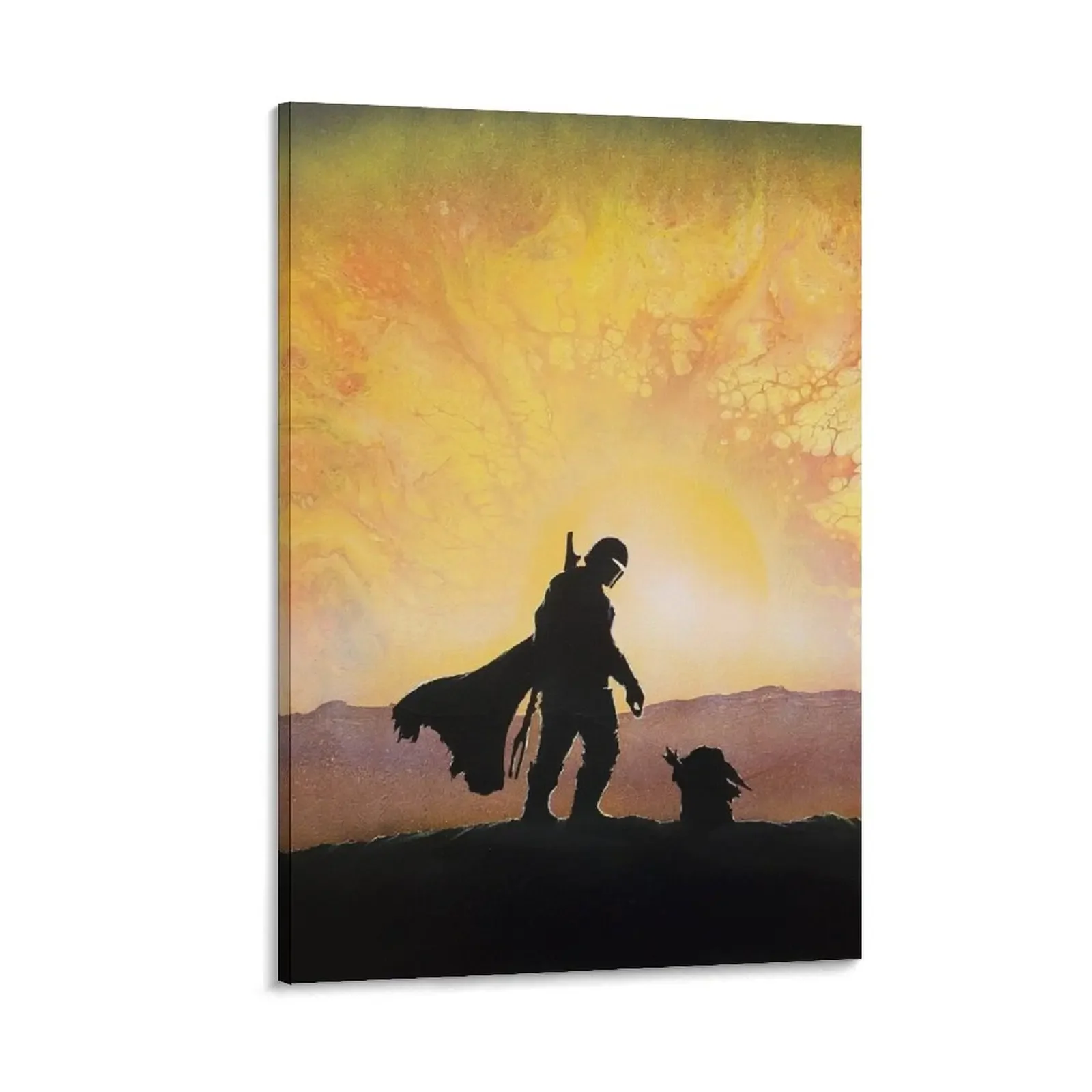 

mando hunter and child canvas Canvas Painting canvas wall art office decoration