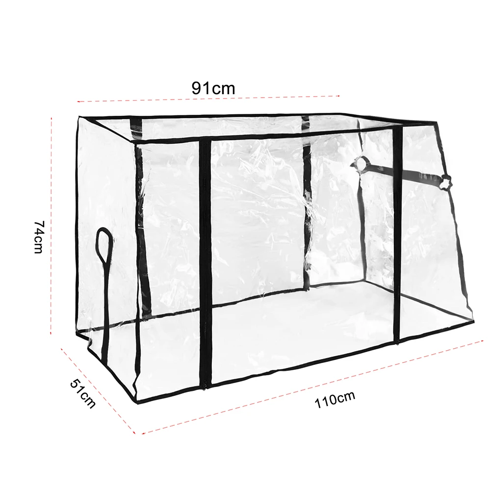 Camping Trolley Rain Cover Garden Picnic Wagon Stroller Cart Waterproof Cover PVC Plastic With Double Zips Easy To Install