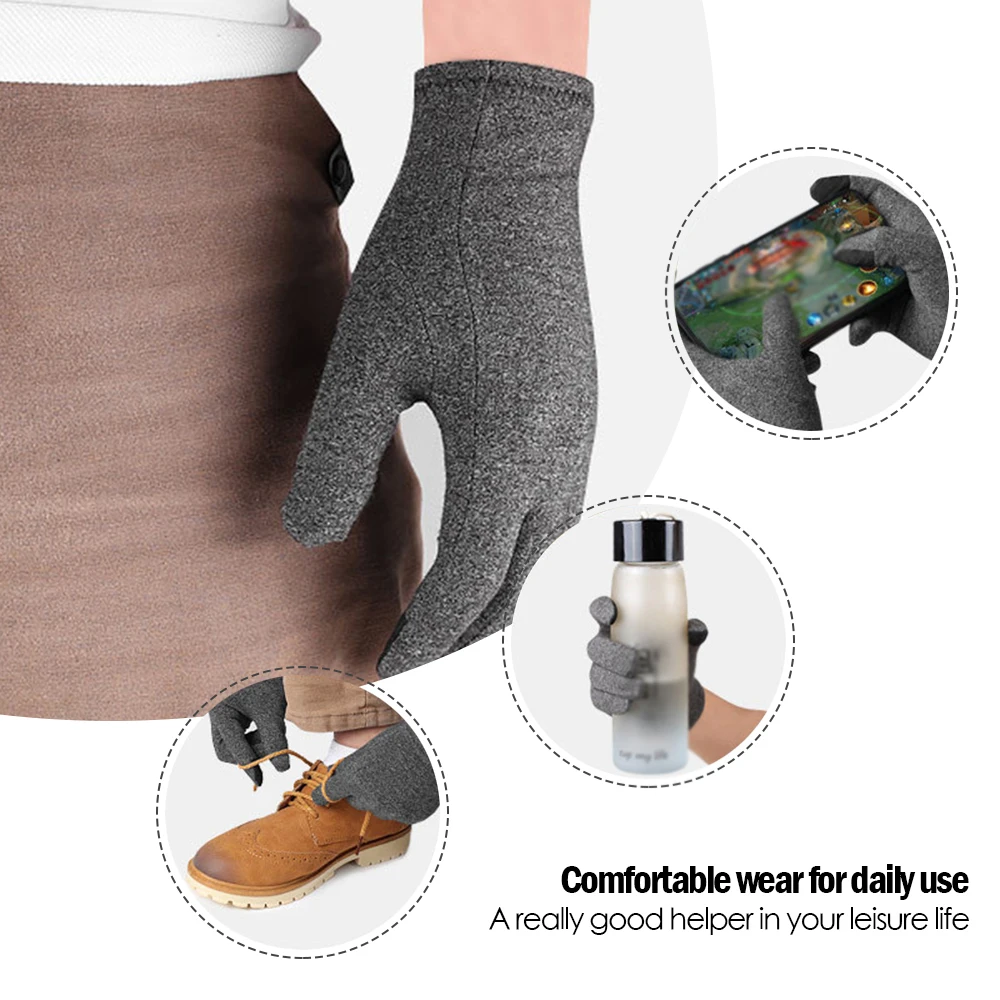Arthritis Compression Gloves Touch Screen Full Finger Therapy Gloves Wrist Support Carpal Tunnel Pain Relief Brace Sports Gloves 3