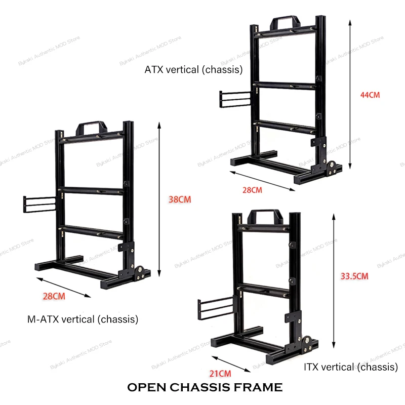 MOD Open Style Computer Case Frame Vertical Chassis Shelf DIY Desktop Gaming Gamer Cabinet PC Cabinet Support ATX/ ITX / MATX for PC Chassis
