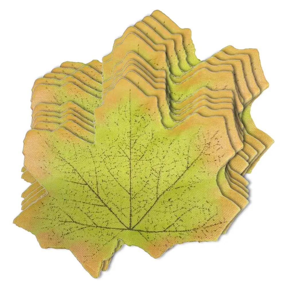 

Maple Artificial Leaves Decor Fake Leaves Fall Party 50X Wedding Cards Christmas Crafts Replacement Scene Layout
