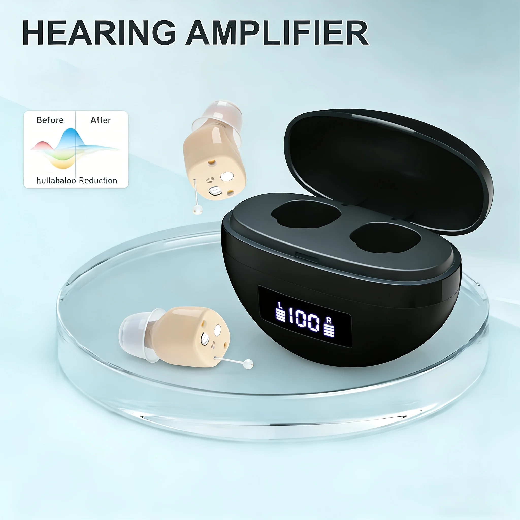 Dual-Ear Comfort Sound Amplification Earbuds
