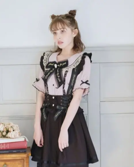Mine Style Sweet Y2K Lolita Pink Shirts Spring Summer New Loose Slimming Elegant Blouses Bow Lace Stitching Blouses for Women