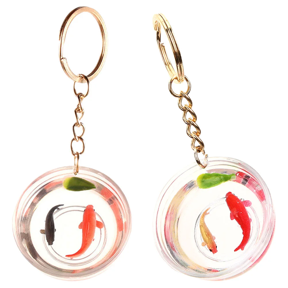 

2pcs Goldfish Keychain Funny Key Chain Key Ring Backpack Bag Hanging Decoration