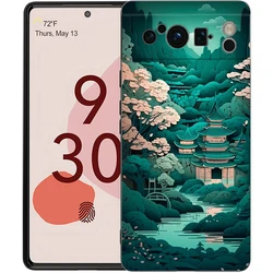 Japanese Landscape Shockproof Soft Silicone Phone Case - Black TPU Cover - Pixel 8 Pro (A1)