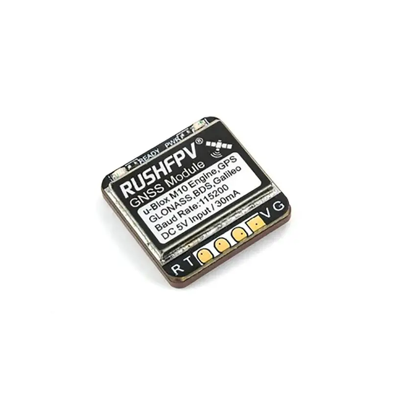 Gros plan sur le module GPS GNSS Mini Pro Micro avec boussole électronique, antenne et composants soudés.