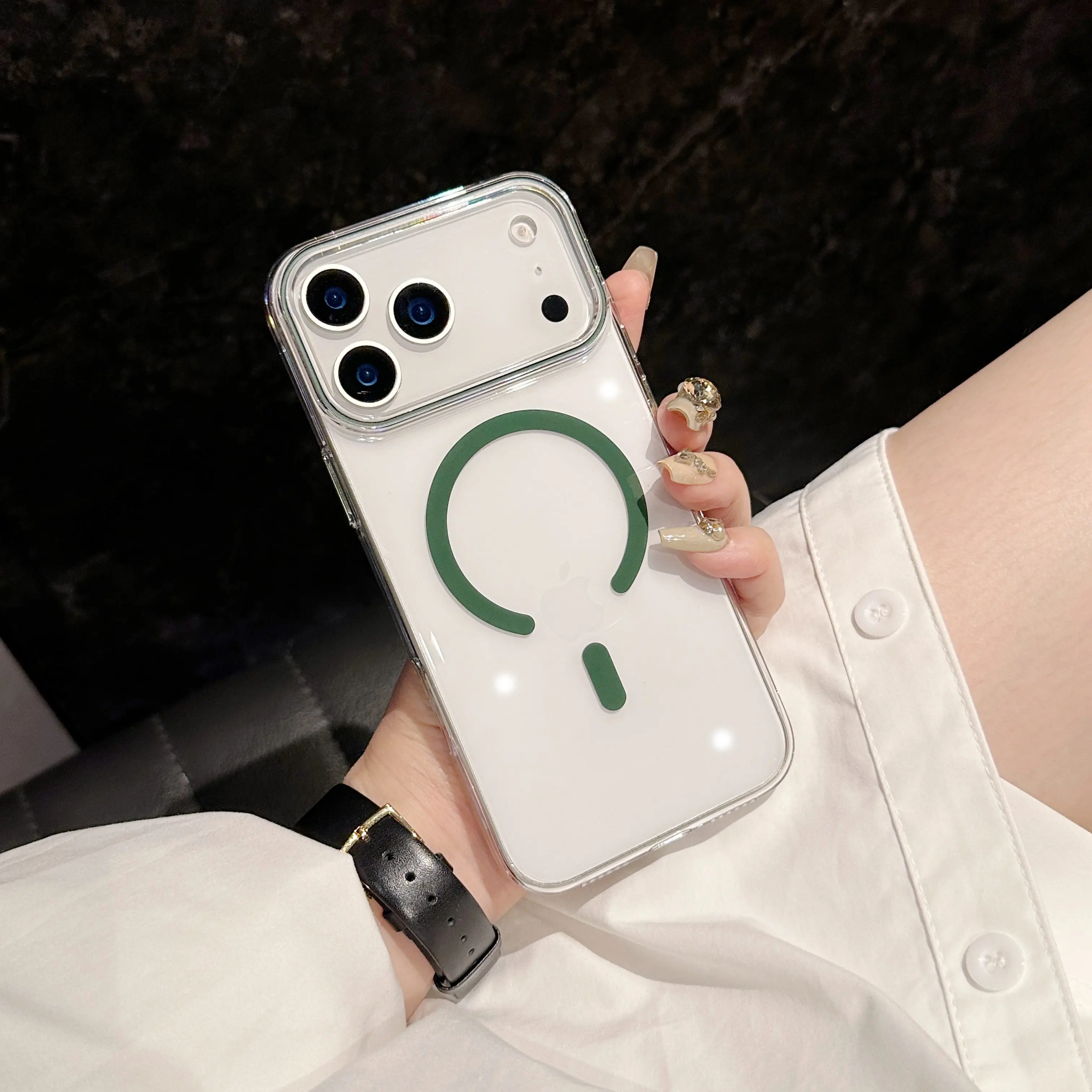 Clear Magnetic Shockproof Phone Case with Magsafe