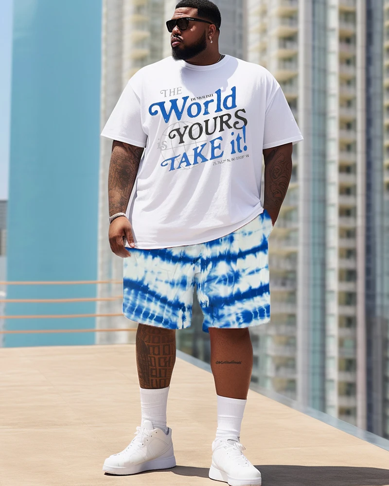 Biggmans L-9xl Plus Size Vest Set for Men's Basketball Symbol Seasoning Street Casual Permanent and Comfortable MAN Clothing