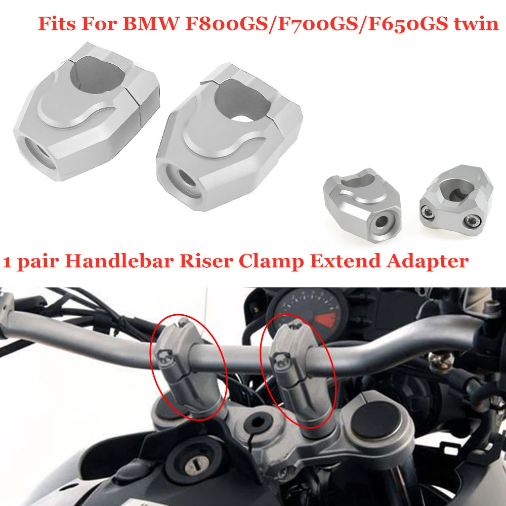 

Motorcycle Accessory Handlebar Riser Drag Handle Bar Riser Clamp Extend Adapter Kit For BMW F800GS F700GS F650GS twin 2013-2017