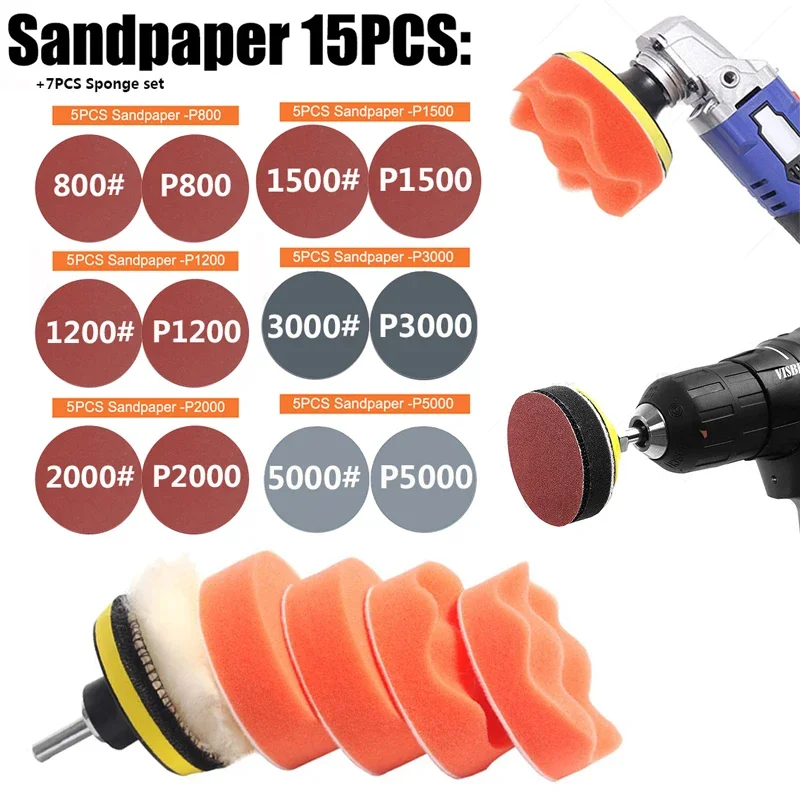 Tamponi Per Lucidatura Auto 5 Pezzi - Per Trapano, Spugna Per Lucidare, Cerare E Sigillare - Foto 4