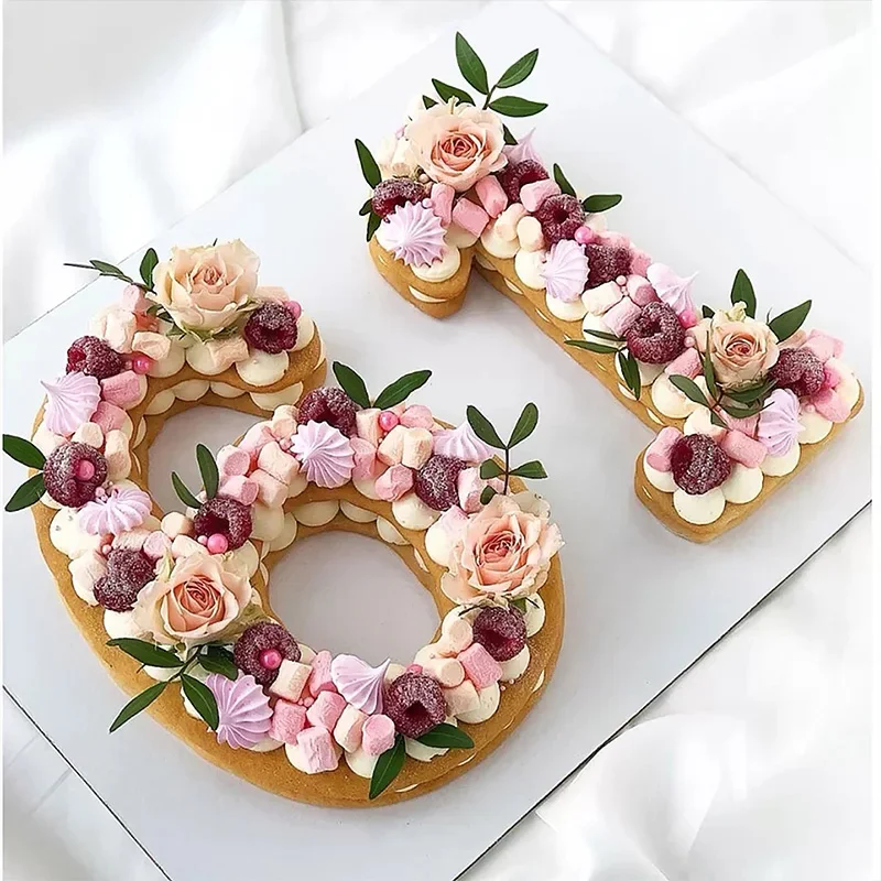 Reusable Molds For Cakes Number Design PET Baking Cake Decorating Tool Wedding Birthday DIY Baking Molds Supplies