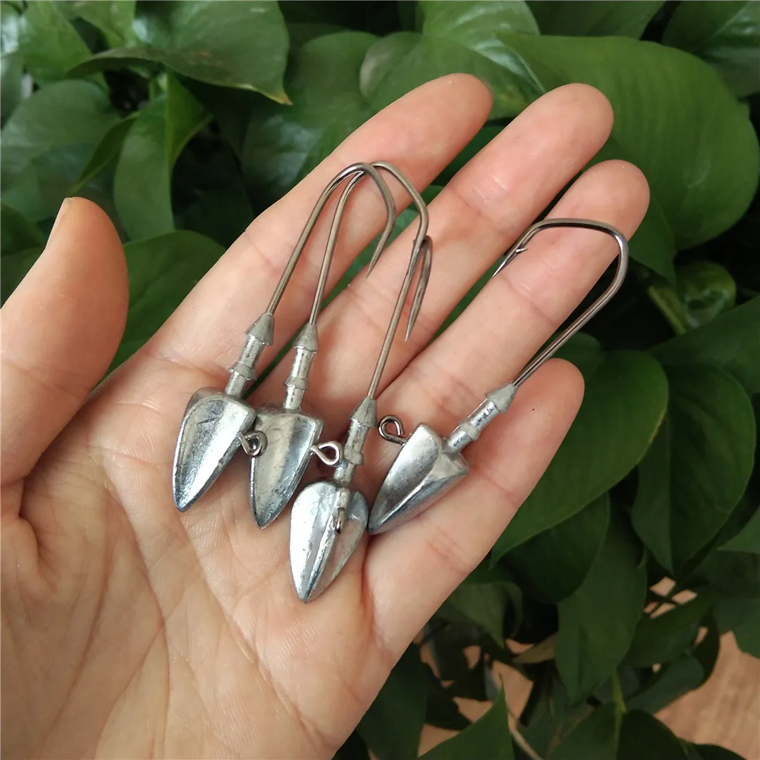 

50pcs 5g Triangle Head Hooks Ship type fishing hook soft worm jig Lure Hook Jig Head Fishing Tackle Hooks
