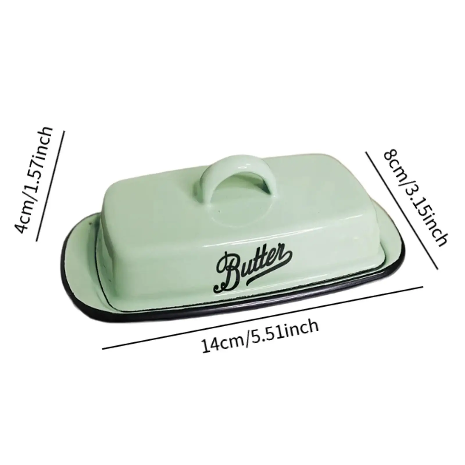 Ceramic Butter Dish with Lid Rectangular Sealable Cheese Storage Box Butter Container Organizer for Kitchen & Restaurant
