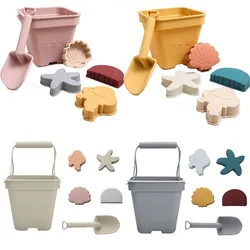 Juguetes de playa de 6 piezas para niños, Mini herramienta de arena de excavación con Kits de pala, juguete de baño de verano para bebés, juguetes de baño para niños