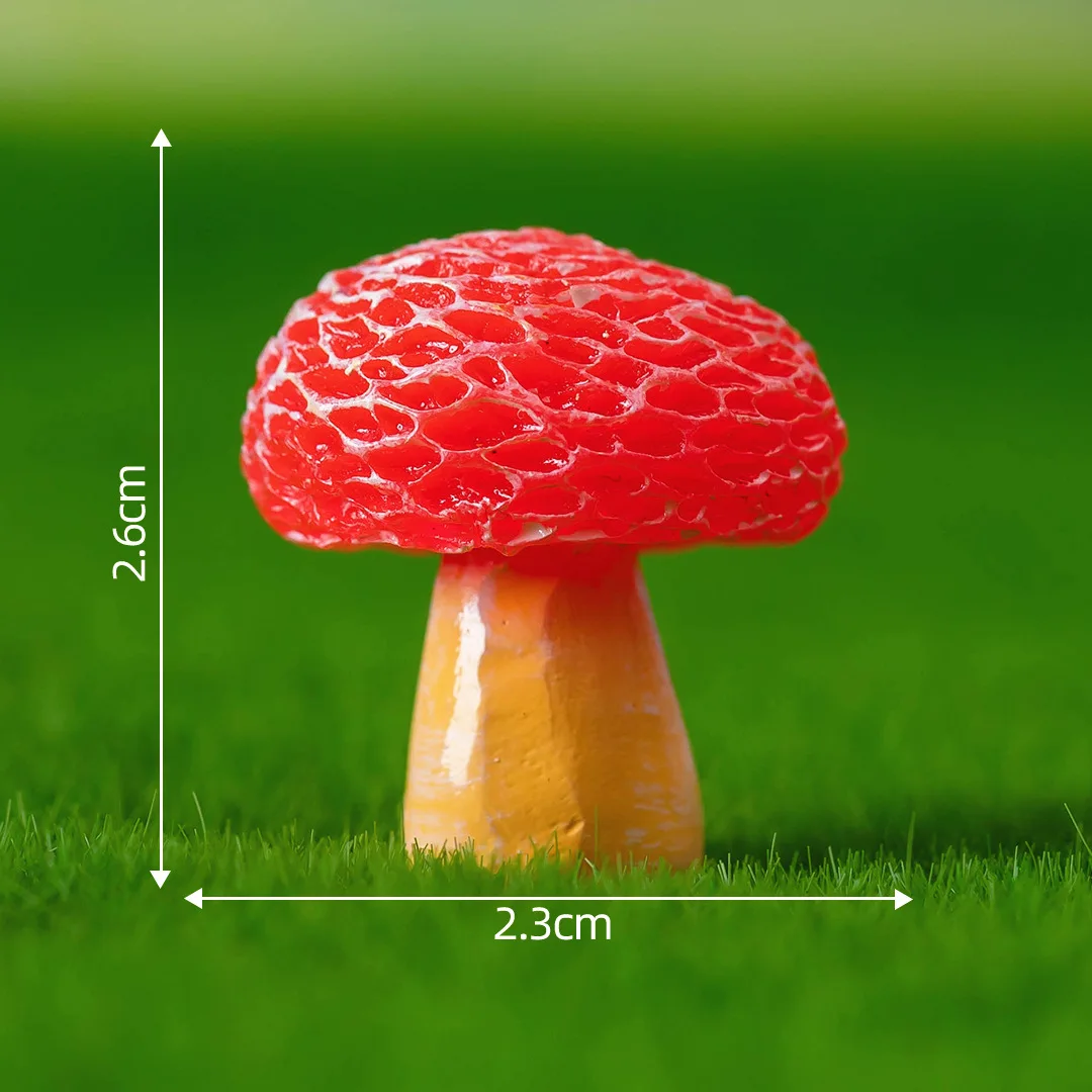 Figurines Miniatures Simulated Colorful Mushroom Micro Landscape Ornaments For Home Decorations DIY Bonsai Gardening Accessories