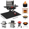 Large Fire Blanket Double-Sided Fireproof Grill Pad Under Grill Mat Grill Fireplace Fire Mat Oil-Proof Waterproof BBQ Protector 5
