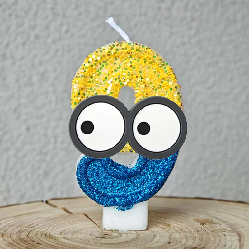 Gelbe Bananenmann Kerze Nummer 0-9 Geburtstagstorte Kerze Dekoration Bananenmann Geburtstagsparty Tortenaufsatz Babyparty Dekor Geschenk – Detail 30