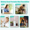 Small Cool Mist Humidifiers For Bedroom Tiny Home Room Humidifier USB 400ML Travel Mini Portable Personal Desk Car Air Humidifie 6