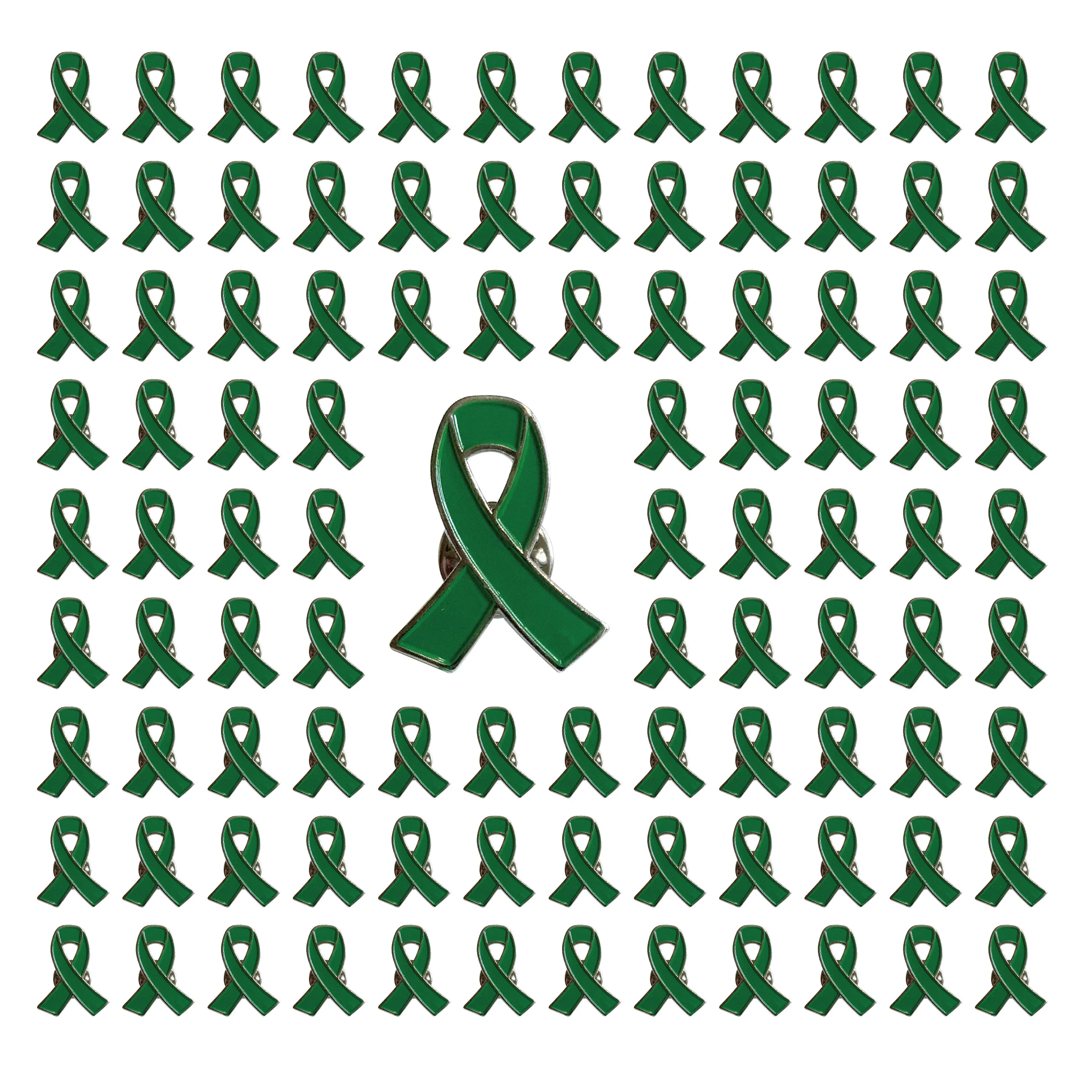 Ruban En Satin Pour Vêtements Cancer Carcinoïdes 100 Broches Ruban  Sensibilisation - Satin Brun Ruban Vert Harcèlement, image size:2977x2978