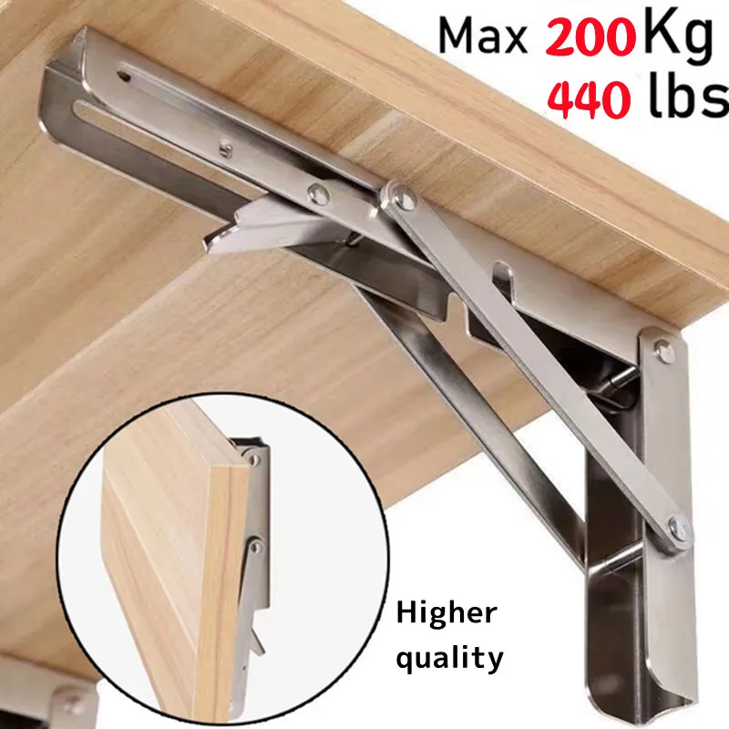 8/10/12/14Inch Adjustable Wall Mounted Triangle Folding Angle Bracket Bench Table Shelf Bracket Furniture Heavy Support Hardware