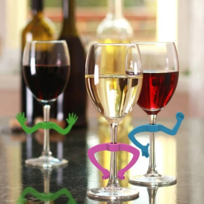 Marqueur de verres à vin en silicone, étiquette attro, pour jus, mariage,  fiançailles en plein air, 36 pièces - AliExpress