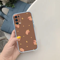 Cartoon Capybara Soft Shell Transparent Phone Case - Galaxy M52 5G (T1)