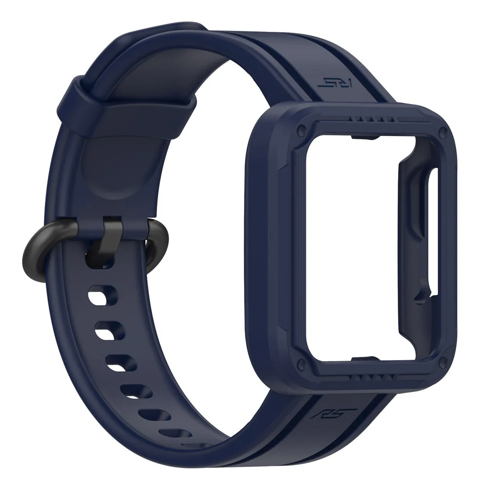 Silicone Watchband Strap with Protective Case Cover