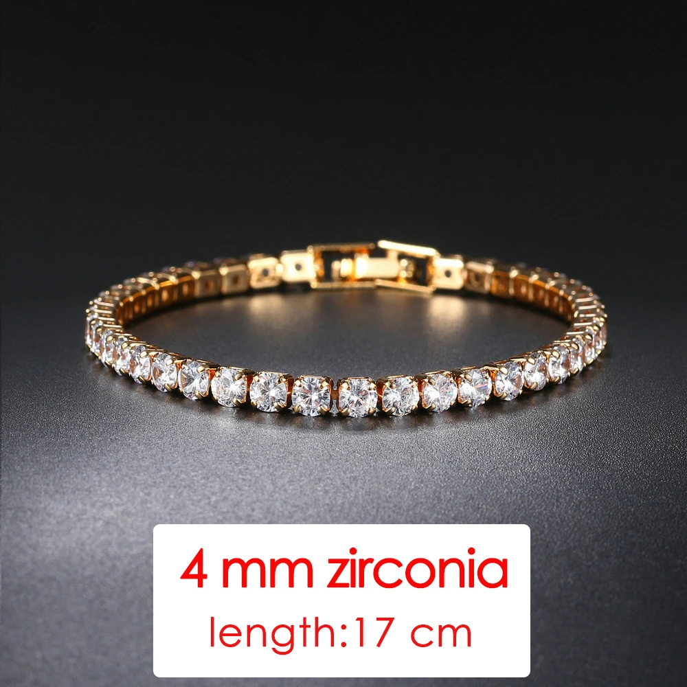 Rose Gold Cubic Zirconia Tennis Bracelet - Elegant Fashion Jewelry Gift