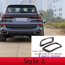M Sport Version Exhaust Tail Frame Trim Cover - Premium Car Accessories (Style A Carbon fiber)