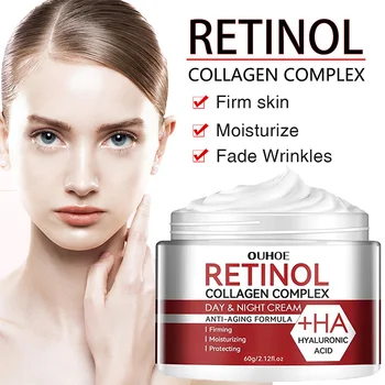 Retinol Collagen Hyaluronic Acid Face Cream Repairing Skin Moisturizing Nourishing Younger Firming Pores Face Skin Care Cosmetic