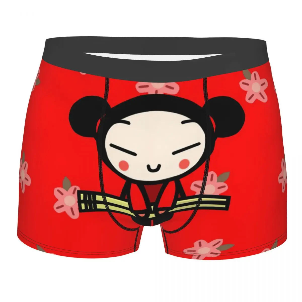 

Pucca Underpants Breathbale Panties Male Underwear Print Shorts Boxer Briefs