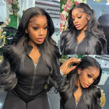Body Wave 13x6 HD Transparent Lace Front Human Hair Wigs For Women 250 Density 13x4 Hd Lace Frontal Brazilian Wigs Pre Plucke 1