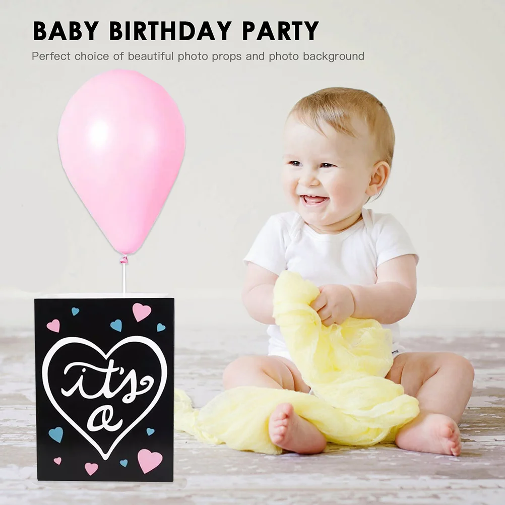 

1pc Gender Reveal Box for Balloons, 11 8x11 8x15 7 inch Black Balloon Box for Boy or Girl Gender Reveal Party Supplies