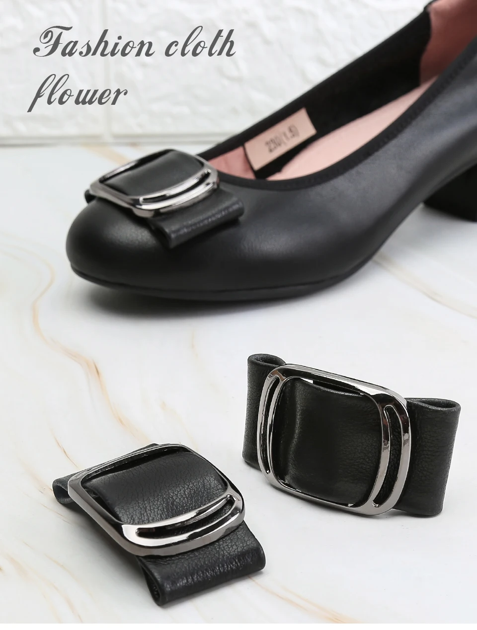 Bow Metal Decorative Shoe Decora Flower DIY Self-adhesive Women's Shoes Leather High Heels Buckle Single Shoe Decorations Buckle