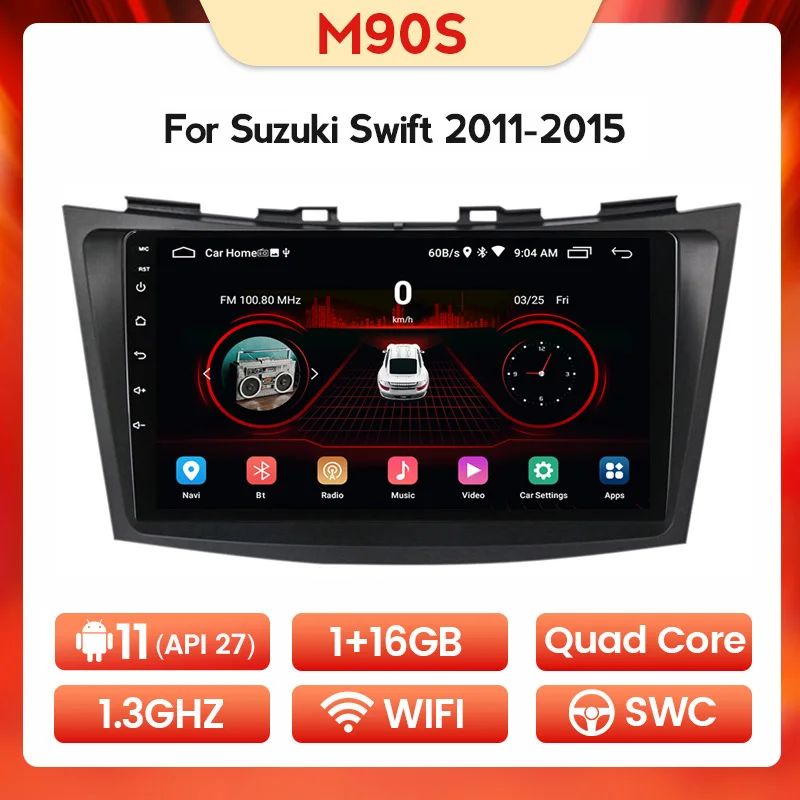 MEKEDE Android IPS Screen DSP for Suzuki Swift 2011 2012 2013 2014 2015 Stereo Autoradio Support Carplay 4G Wifi Video RDS FM car hd video player Car Multimedia Players