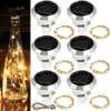 Solar Wine Bottle Light 2M 20 LED Copper Wire Fairy String Lights IP65 Waterproof Cork Light Auto On/Off Christmas Party Decor 1