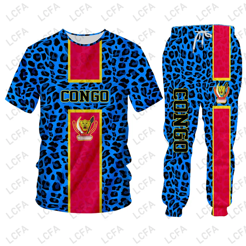Democratic Republic Of The Congo Flag 3D Print Leopard Sweatshirt Unisex Casual Pullover Tracksuit Men  Men Clothes Sport Jersey 5