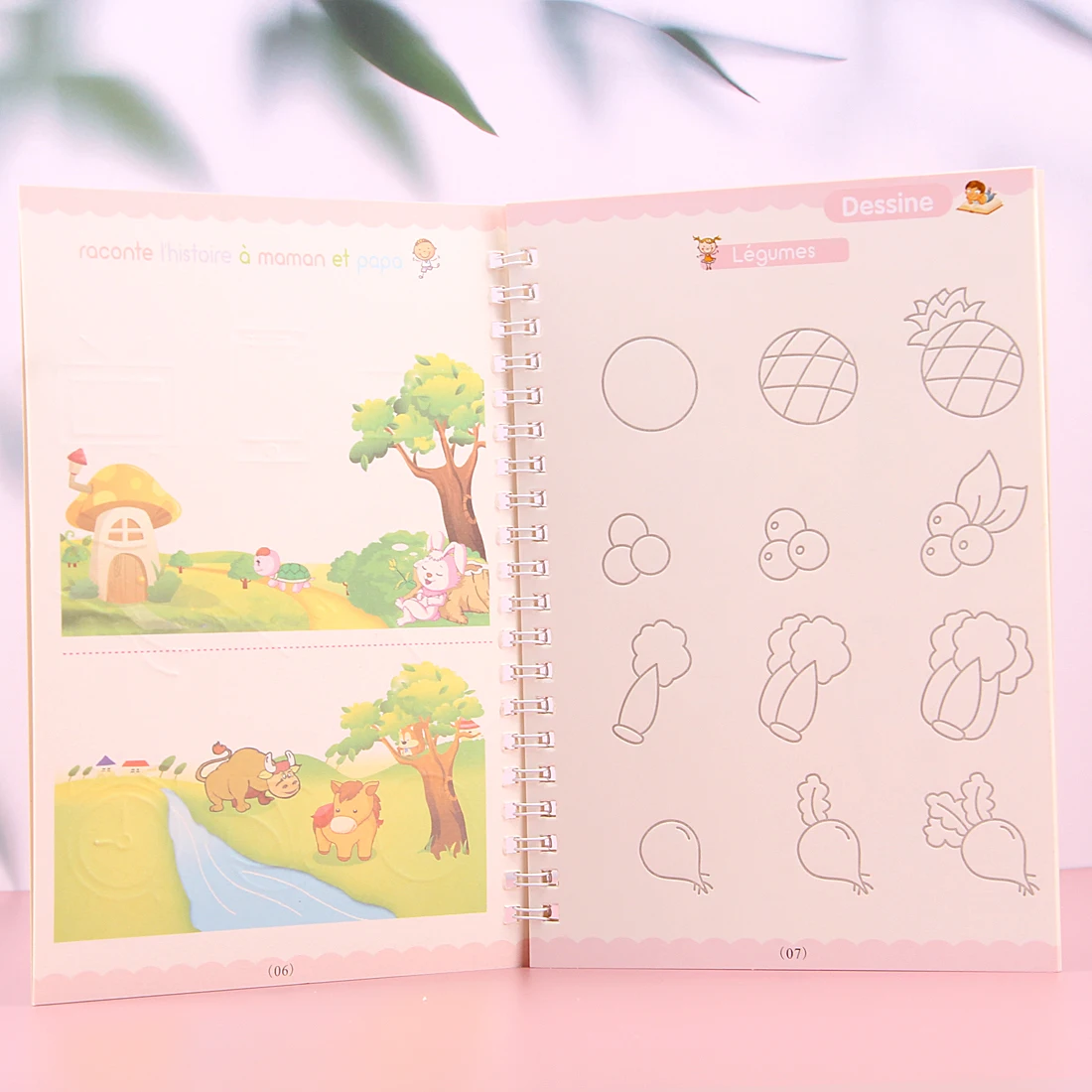 French Copybooks Kids Number Drawing Math With Practice Reusable Magical Pen Free Wiping Children Handwriting Early Learn Book